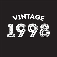 1998 vintage retro t shirt design vector