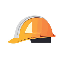 Yellow hardhat symbolizes safe construction