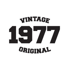 1977 vintage retro t shirt design vector