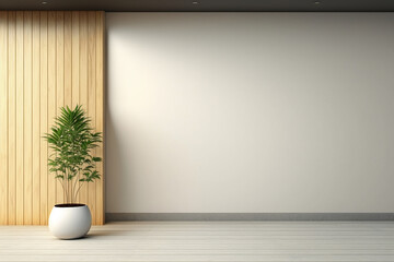 Fototapeta na wymiar Interior background with wood paneling. Generative Ai.