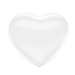 Heart glass 3d render