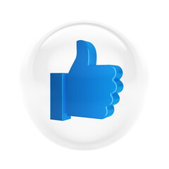 Heart like glass 3d render