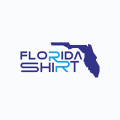 Florida vector map. Florida Shirt logo South Beach Miami. Good For Poster, Printing, Wallpaper, T-Shirt, and Gift.
