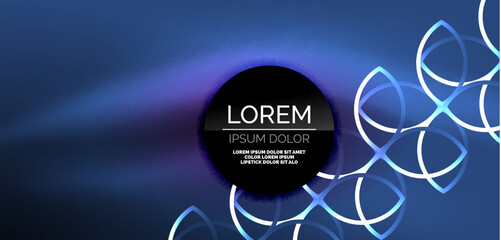 Neon lines and waves abstract background. Techno glowing neon shapes vector illustration for wallpaper, banner, background, landing page, wall art, invitation, prints, posters