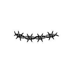 vector illustration of barbed wire