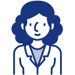 female avatar blue icon