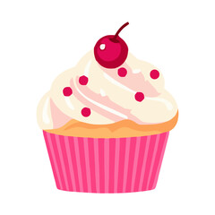 Sweet dessert gourmet iced cupcake