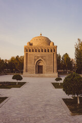 Samanid mausoleum old building in Bukhara, Uzbekistan - 589367968