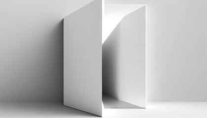 Clean White Background with Shadow Effect, clean, shadow. Generative AI