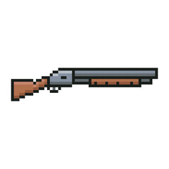Shotgun, pixel art battle object