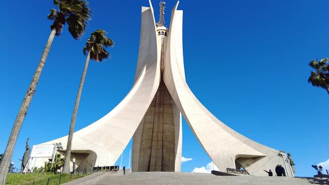 wide shot of the monument of the martyrs algeria