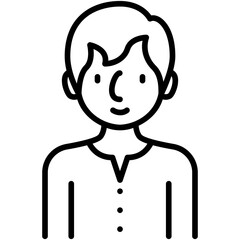 Obraz premium elder male avatar black outline icon