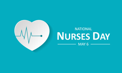 National Nurses Day in United states May 6th Background vector illustration