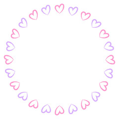 하트 원형 프레임 