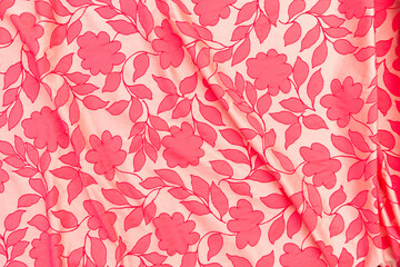 Fototapeta premium Collection of fashionable fabrics. Samples of different natural fabrics for sewing a fashion collection of clothes. Large selection of fabrics in the store or tailor warehouse.