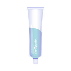 Toothpaste vector illustration in purple tube packaging, that is high used and popular in the world. Realistic trendy design style. Perfect for your design material to make a poster, banner, and more.