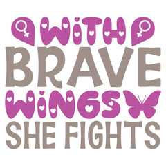 With Brave Wings She Fights - Boho Retro Style Happy Women's Day T-shirt And SVG Design. Mom Mother SVG Quotes T-shirt And SVG Design, Vector EPS Editable File, Can You Download This File.