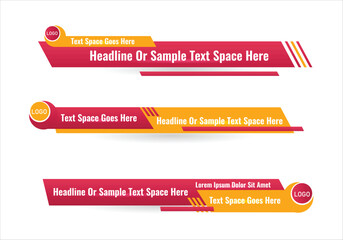 Fototapeta premium set of colorful labels title