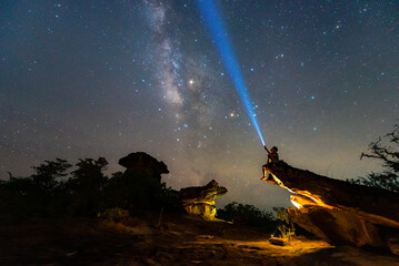 Milky Way at northeast Thailand. Long exposure