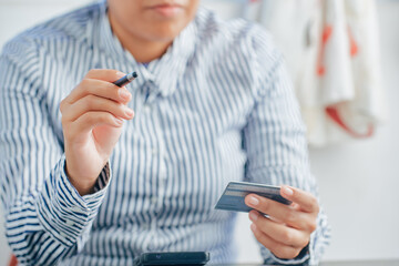 businessman using credit card
