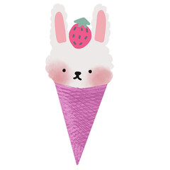strawberry ice cream rabbit