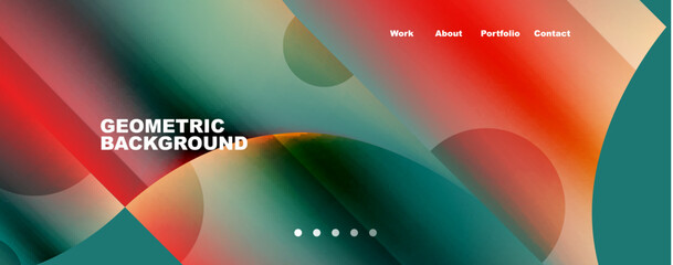 Circle, round elements and lines geometric abstract background. Vector Illustration For Wallpaper, Banner, Background, Card, Book Illustration, landing page