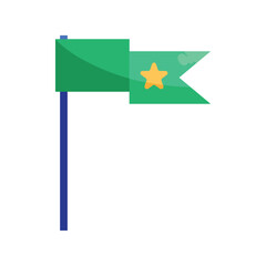 green success flag with star