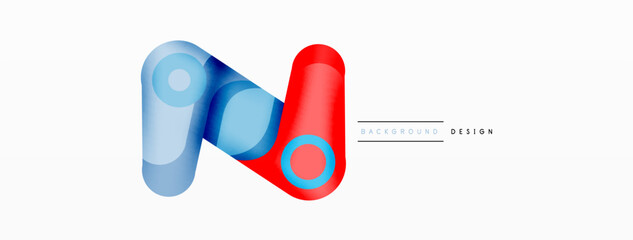 Modern stylish geometric background. Abstract round shapes composition for wallpaper, banner, background or landing