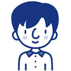 boy avatar blue icon