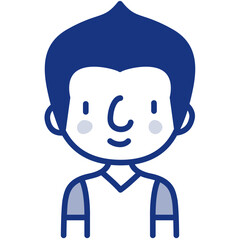 boy avatar blue icon