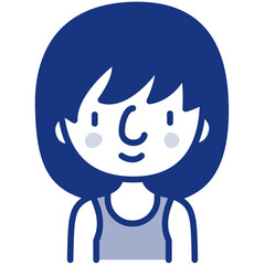 boy avatar blue icon