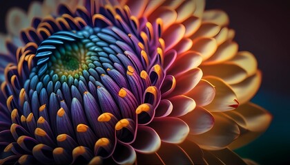 Close-up of Beautiful Flower Background, Made with Generative AI