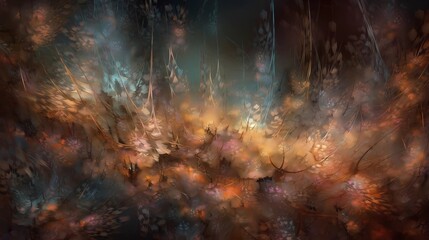 Surreal Neurons and Crystals Background, Made with Generative AI