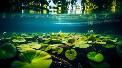 Water Plants Background, Made with Generative AI