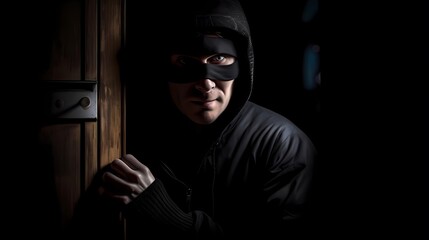 Fototapeta na wymiar Robber Masked Thief Image, Made with Generative AI