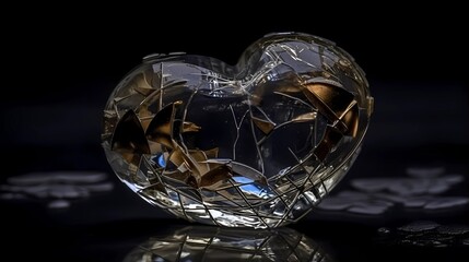 Broken Heart Close-up Shot, Made with Generative AI