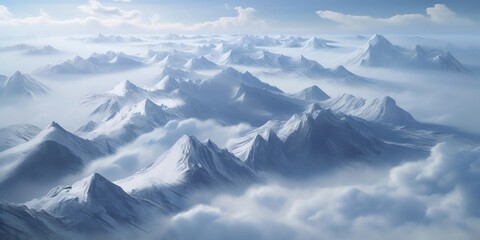 Fototapeta na wymiar Stunning Mountain Range Landscape Background, Made with Generative AI