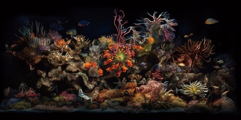 Fototapeta na wymiar Underwater Scene Background, Made with Generative AI