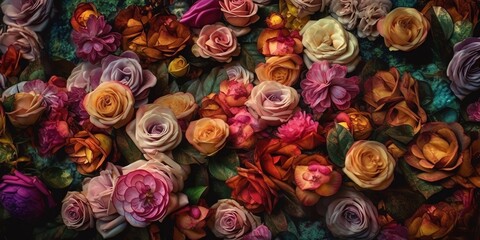 Fototapeta na wymiar Rose Focused Background, Made with Generative AI