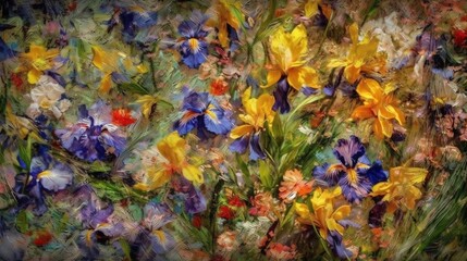 Bouquet of Flowers Background, Made with Generative AI