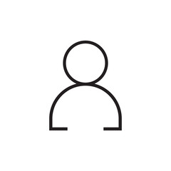 human simple line icon on white background