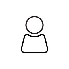 human simple line icon on white background