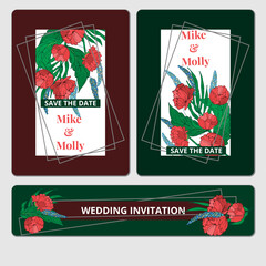 Save the date, Floral Wedding felicitation elegant invite, set, thank you,  greenery,  bouquet, template , gift certificate, party invitation, congratulation ,flower frame