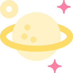 saturn flat icon