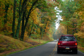 driving in autumn