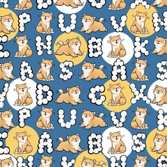 Fabric design with various animal motifs