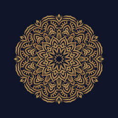 Fototapeta na wymiar Luxury mandala background with golden arabesque, Decorative mandala for print, poster, cover, brochure, flyer, banner