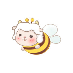 cute sheep bee