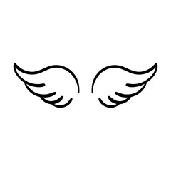 Obraz premium angel wings in heaven hawk feather wing pattern