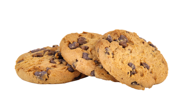 Chocolate chip cookie on  transparent png